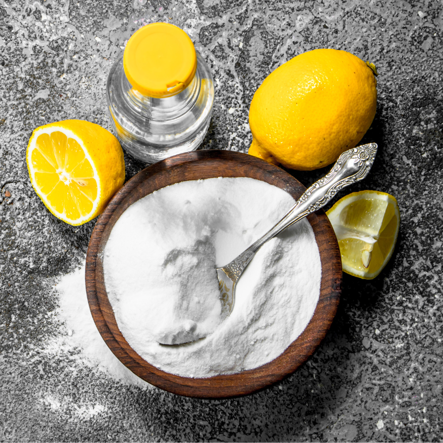 Bicarbonato de sodio - bicarbonato de sodio, vinagre y limón