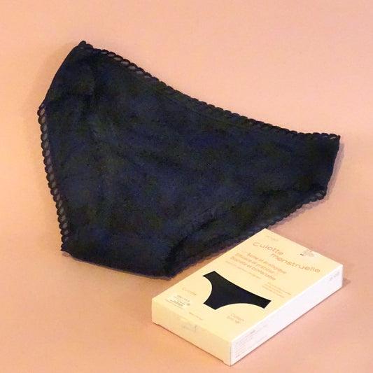 Culotte menstruelle noire flux léger - Anaé
